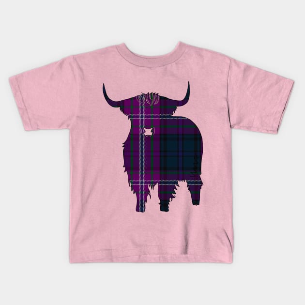 Scottish cow Kids T-Shirt by theroseandraven